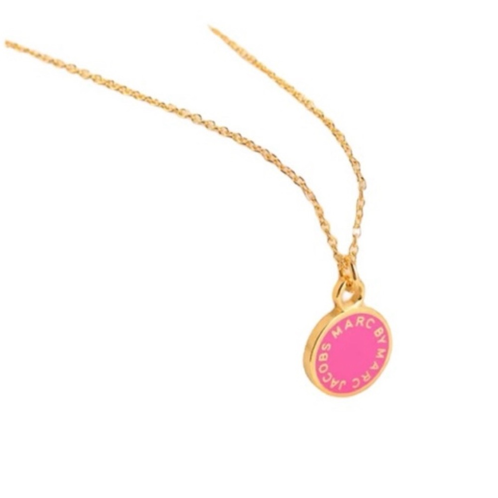 Marc By Marc Jacobs Pink and Gold Pendant Necklace